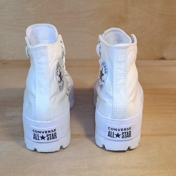 Converse Chuck Taylor All Star Lugged Hi Platform White Canvas Fashion Shoes - Picture 6 of 10